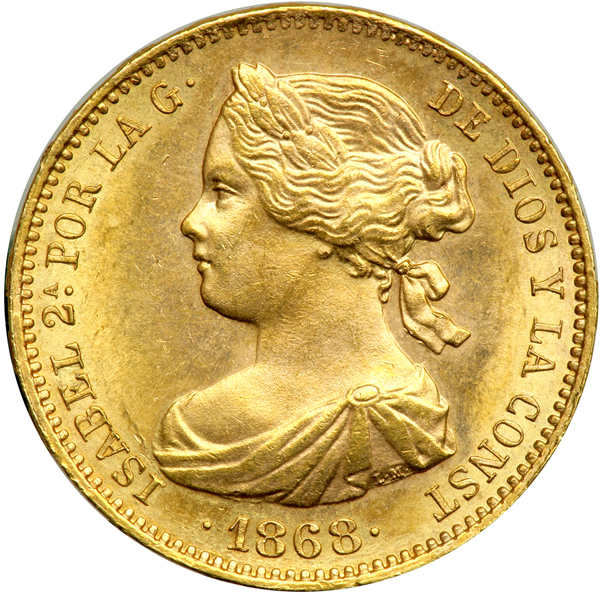 File:Spain 1868m 10 escudos obv Goldberg 69-4432.jpg
