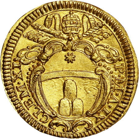 File:Papal States 1709 mezzo scudo doro obv H3029-30797.jpg