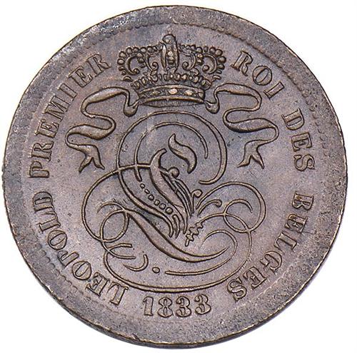 File:Belgium 1833 2 centimes rev Stacks 410-742.jpg