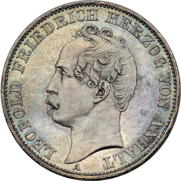 File:Anhalt-Dessau 1866 thaler obv Goldberg 65-4727.jpg