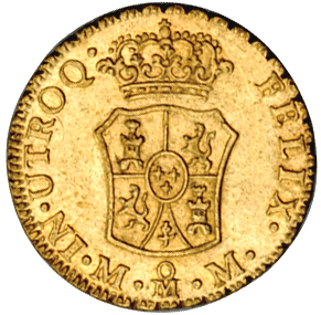 Mexico 1763Mo 1 escudo rev Eliasberg 3146.jpg