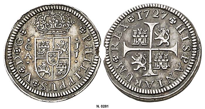 File:Spain 1727Ca medio real Aureo 261-0281g.jpg