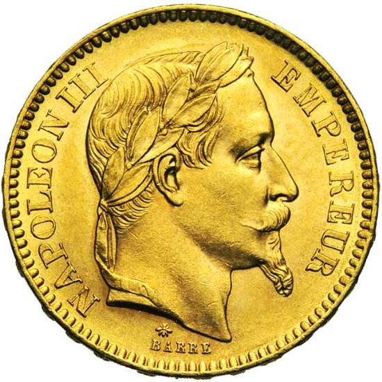File:France 1863A 20 francs obv JElsen 116-1583.jpg