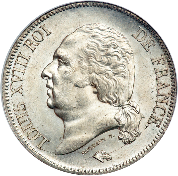 File:France 1817L 5 francs obv Goldberg 69-4688.jpg