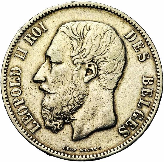 File:Belgium 1865 5 francs obv JElsen 121-1082.jpg