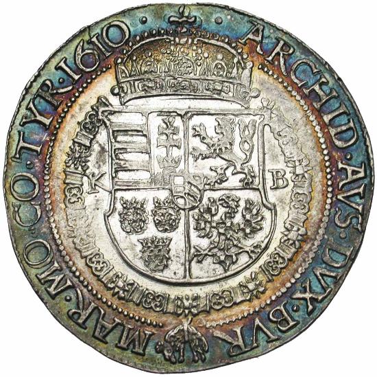 File:Austria 1610 Kremnitz thaler rev JElsen 106-774.jpg
