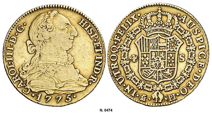 File:Spain 1775M 4 escudos Aureo 261-0474g.jpg
