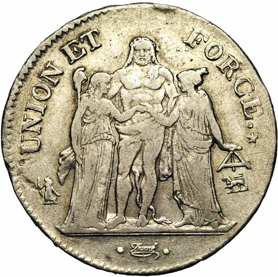 File:France AN 9G 5 francs obv JElsen 116-1520.jpg