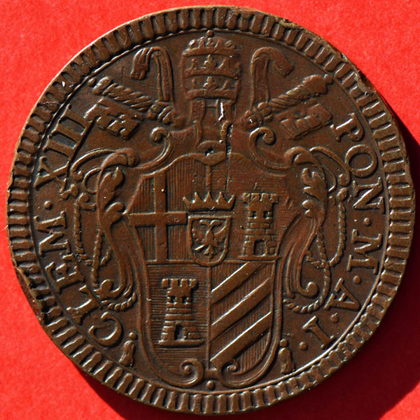 File:Papal States 1758 baiocco obv Tom F.jpg