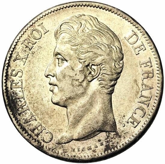 File:France 1829M 5 francs obv JElsen rev 120-1325.jpg