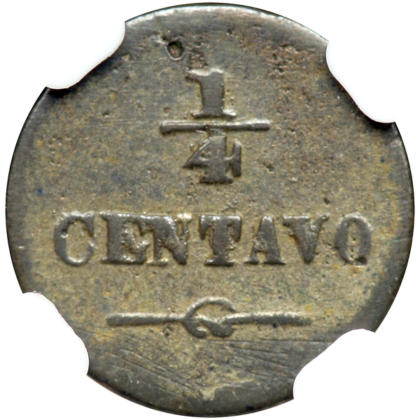 File:Costa Rica c1865 quart centavo rev Goldberg 69-4635.jpg