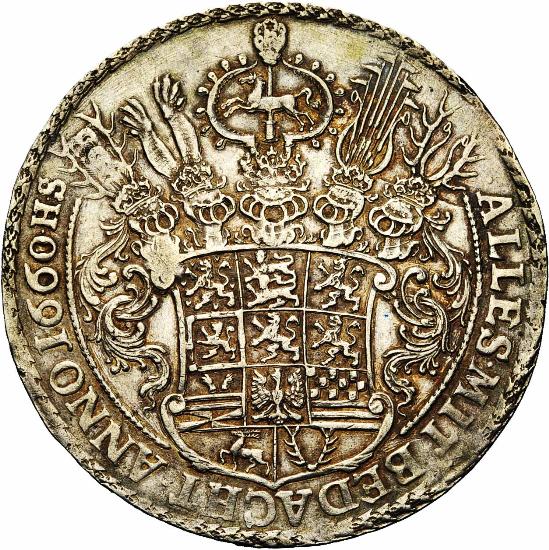 File:Brunswick-Wolfenbuttel 1660 2 thaler rev JElsen 120-1034.jpg