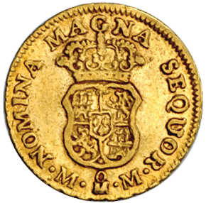 Mexico 1756Mo 1 escudo rev Eliasberg 3133.jpg