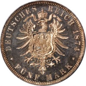 Prussia 1874A 5 mark rev P177-13145.jpg