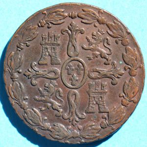 Spain 1833Seg 8 maravedis rev DSLR.jpg