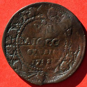Papal States 1732G baiocco rev Tom F.jpg