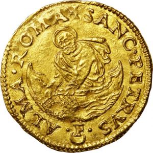Papal States c1523 fiorino rev H3029-30176.jpg