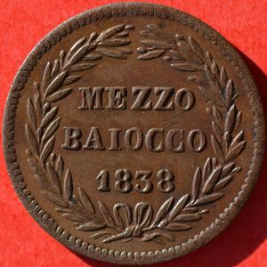 Papal States 1838B mezzo baioccho rev Tom F.jpg