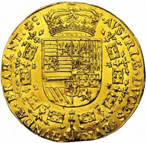 Brabant 1619 2 souverain dor rev JElsen 121-802.jpg