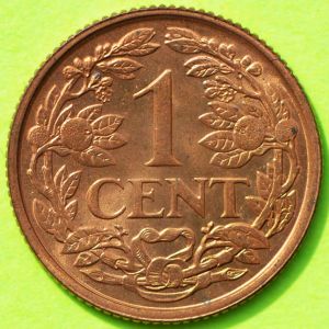 Netherlands 1957 cent rev AH.jpg