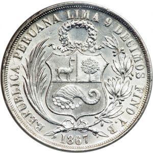 Peru 1867 sol rev Goldberg 72-6078.jpg