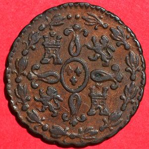 Spain 1828Seg 2 maravedis rev DSLR.jpg