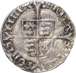 England c1553 groat rev H3029-31322.jpg