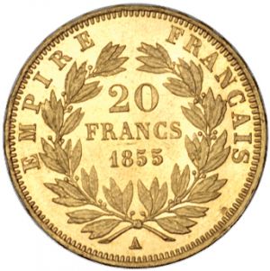 France 1855A 20 francs rev Eliasberg 159.jpg