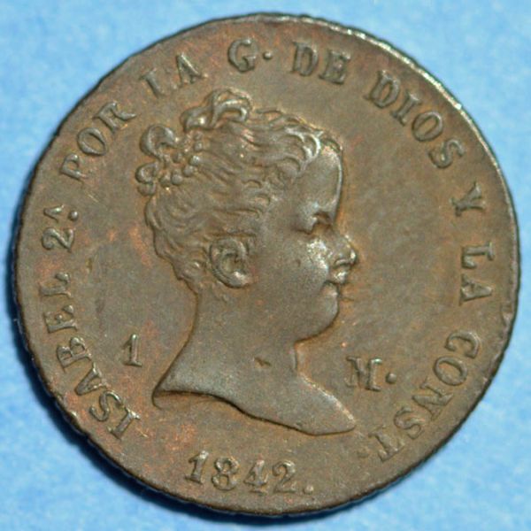 File:Spain 1842Seg maravedi obv DSLR.jpg